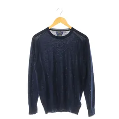 ポロ ラルフローレン POLO RALPH LAUREN ロゴ刺繍 ウール ニット セーター 長袖 プルオーバー SP M 濃紺 /YQ ■OS ■AD