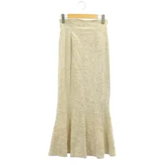 ココディール COCO DEAL エンブロイダリーマーメイドスカート ロング 総柄 リネン混 1 ベージュ 白 ホワイト /NR ■OS