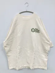 ZARA Tシャツ/カットソー M アイボリー 前面プリント バックプリント ミドル丈 半袖 クルーネック(丸首)