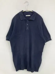 ZARA ポロシャツ L ネイビー 無地 半袖