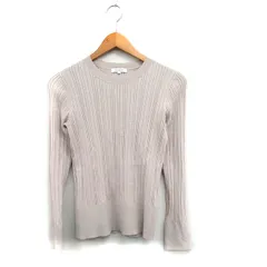 プラステ PLST リブ ニット セーター 長袖 シンプル M ベージュ /KT1
