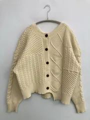 KBF カーディガン/ボレロ F アイボリー 無地 ショート丈 長袖