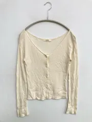 SNIDEL カーディガン/ボレロ F アイボリー ナイロン 無地 ショート丈 長袖