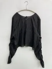 JEANASIS シャツ/ブラウス F ブラック 無地 ショート丈 長袖 ノーカラー