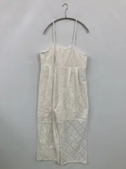 LOWRYS FARM ワンピース F ホワイト コットン ナイロン その他総柄 袖なし ひざ丈