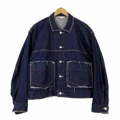 ジエダ Jieda 18AW デニムジャケット ジージャン DENIM SHORT JACKET ルーズフィット L 2 インディゴブルー 美品 Jie-18W-JK05-B