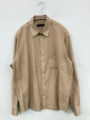 nano UNIVERSE シャツ/ブラウス M ベージュ 無地 ミドル丈 長袖 レギュラーカラー