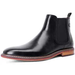新品 [フォクスセンス] ブーツ ビジネスシューズ チェルシーブーツ ビジネス サイドゴア メンズ チャッカー 革靴 本革 ドレスシューズ フォーマル ブラック 27.0cm C805H-01