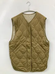 OLIVE des OLIVE ベスト M カーキ 無地 キルティング