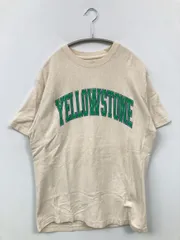 coen Tシャツ/カットソー MEDIUM アイボリー 前面プリント ブランドロゴ ミドル丈 半袖 クルーネック(丸首)