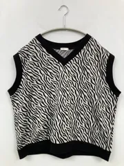 C・O・L・Z・A ベスト L ブラック ゼブラ柄