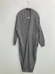 LEPSIM LOWRYS FARM カーディガン/ボレロ F グレー ウール・ニット ナイロン 無地 ロング丈 長袖