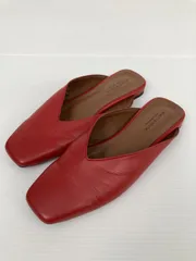 BEAUTY&YOUTH UNITED ARROWS ローファー 37 レッド レザー・本革 無地 ～3cm