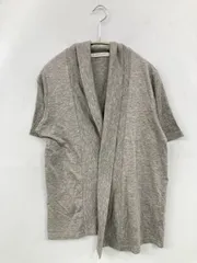 LOWRYS FARM カーディガン/ボレロ F グレー コットン 無地 ミドル丈 半袖
