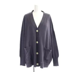 フレームワーク Framework Vネックビックカーディガン ニット 長袖 ウール ネイビーグレー /DO ■OS