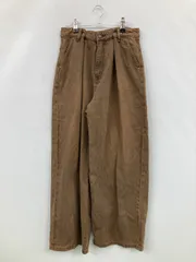 LOWRYS FARM デニムパンツ M ブラウン フルレングス 無地 ワイド・ルーズ ストレート ハイウエスト ヴィンテージ