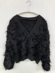 me+em select カーディガン/ボレロ F ブラック ナイロン 無地 ショート丈 長袖