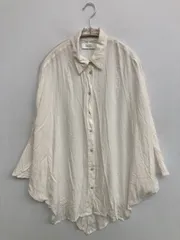 DIESEL シャツ/ブラウス S ホワイト 無地 ロング丈 長袖 レギュラーカラー