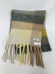 AZUL by MOUSSY マフラー FREE ベージュ チェック柄 フリンジ