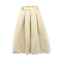 グレースクラス GRACE Class リップジャガードスカート フレアスカート ロング 38 ピンクベージュ ゴールド色 /DF ■OS