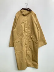MONO-MART ステンカラーコート F ベージュ コットン コーデュロイ 無地 ブランドロゴ ロング丈 フードなし