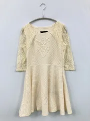 ROJITA ワンピース アイボリー レース キルティング 半端袖 ショート・ミニ丈 フレア