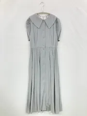 jouetie ワンピース M グレー 無地 半袖 ロング・マキシ丈 フレア