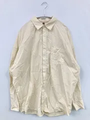 TOPLAYLA シャツ/ブラウス L アイボリー コットン 無地 長袖 ミドル丈 レギュラーカラー