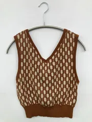 LOWRYS FARM ベスト F ブラウン その他総柄