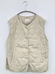 LOWRYS FARM ベスト F アイボリー 無地 キルティング