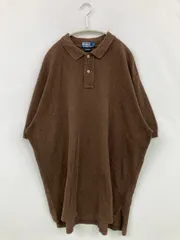 Polo by Ralph Lauren ポロシャツ XXL ブラウン 無地 ワンポイント 半袖