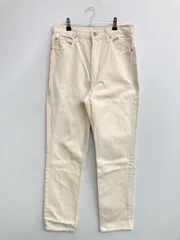 Levi's デニムパンツ W29 L31 アイボリー フルレングス 無地 ワンポイント スタンダード ストレート レギュラー リジッド・ワンウォッシュ
