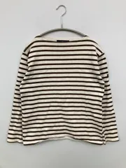 SAINT JAMES Tシャツ/カットソー XS ブラウン ボーダー柄 ミドル丈 長袖 ボートネック