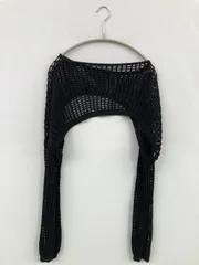 SHAGGIE カーディガン/ボレロ ブラック コットン ニット 無地 ショート丈 長袖