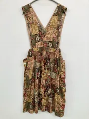 mini cotton club ジャンパースカート ブラウン コットン 花柄・ボタニカル柄 その他総柄 ミモレ・半端丈 フレア