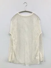 miette Tシャツ/カットソー M ホワイト 無地 ミドル丈 長袖 クルーネック(丸首)