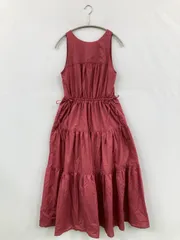 ViS ワンピース S ピンク コットン ロング・マキシ丈 ティアード 袖なし 無地