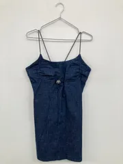 TEDDY SMITH ワンピース 2 ネイビー デニム 無地 袖なし ショート・ミニ丈 タイト