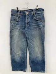 LEVI STRAUSS & CO. デニムパンツ W30 L22 ブルー クロップド・半端丈 無地 ブランドロゴ スタンダード ストレート レギュラー ヴィンテージ