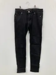 CLOSSHI PREMIUM デニムパンツ 64-91 ブラック フルレングス 無地 スキニー・タイト ストレート レギュラー リジッド・ワンウォッシュ