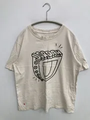 JORDAN Tシャツ/カットソー S アイボリー 前面プリント ミドル丈 半袖 クルーネック(丸首)