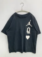 JORDAN Tシャツ/カットソー S ブラック 前面プリント ブランドロゴ クルーネック(丸首) 半袖 ショート丈