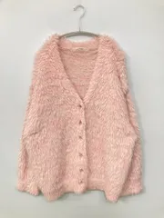 Alley by w closet カーディガン/ボレロ F ピンク フェイクファー 無地 ミドル丈 長袖