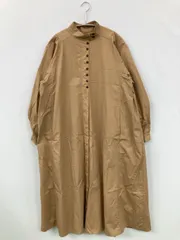 FREAK'S STORE シャツワンピース F ベージュ コットン 無地 長袖 ロング・マキシ丈