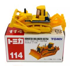 ◇絶版トミカ◇コマツ ブルドーザー D375A NO.114 青ロゴ 工事現場