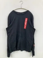 JORDAN Tシャツ/カットソー XL ブラック 前面プリント ブランドロゴ ミドル丈 長袖 クルーネック(丸首)