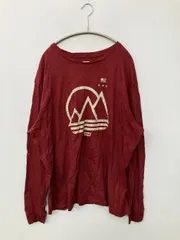 Levi's Tシャツ/カットソー 2XL レッド 前面プリント ブランドロゴ ミドル丈 長袖 クルーネック(丸首)