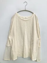 CLASSICAL ELF Tシャツ/カットソー L アイボリー 無地 ミドル丈 長袖 クルーネック(丸首)