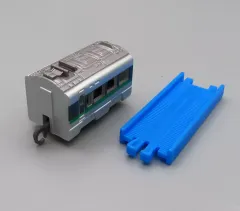 【中古】おもちゃ 400系新幹線(中間車)+直線レール1本 「カプセルプラレール 過去と未来が交錯する今昔物語編」