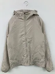 UNDER ARMOUR ナイロンジャケット M ベージュ 無地 ブランドロゴ フードあり
